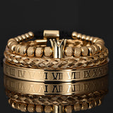 Conjunto Pulseiras Masculinas - Coroa Real