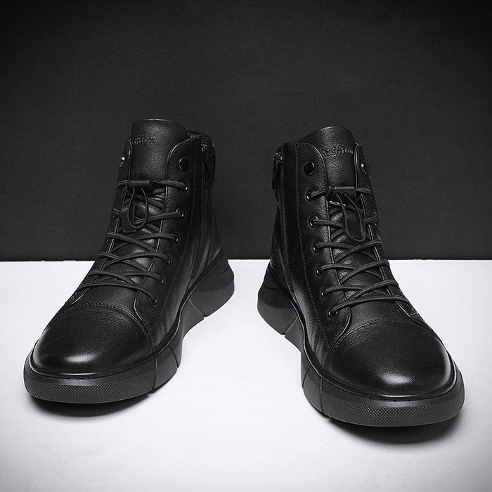 Bota de Couro Premium Italiana - Costurada a Mão