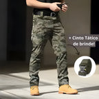 Calça Tática Militar Resistente e Impermeável + Cinto de Brinde