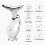 Massageador Rejuvenescedor com LED para Rosto e Pescoço - GlowRenew