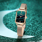 Relogio Feminino Luxury + Pulseira Quartzo Verde