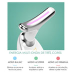 Massageador Rejuvenescedor com LED para Rosto e Pescoço - GlowRenew