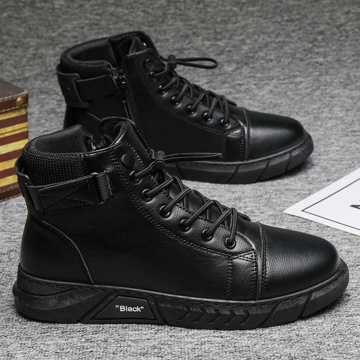 Bota de Couro Premium Italiana - Costurada a Mão