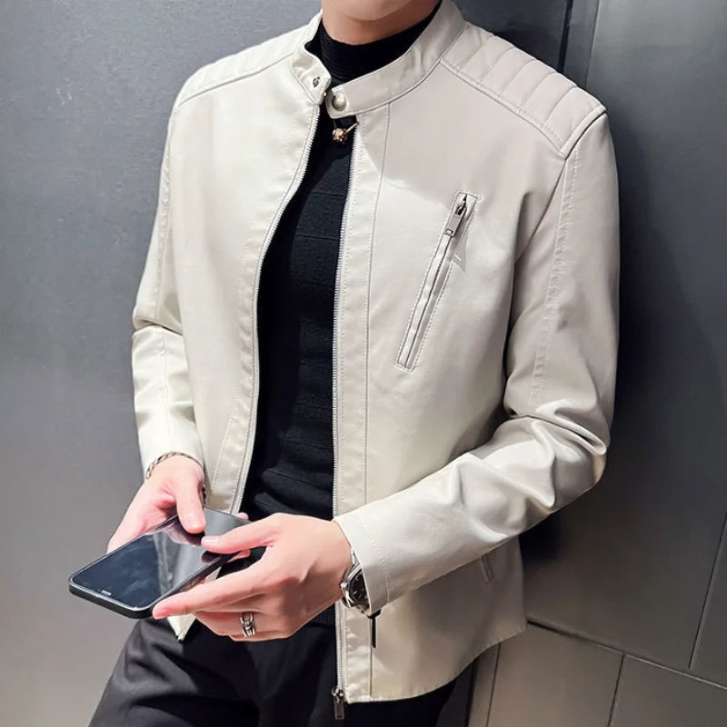 Jaqueta de Couro Elegance Masculina