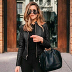 Jaqueta de Couro Feminina - Moda Inverno