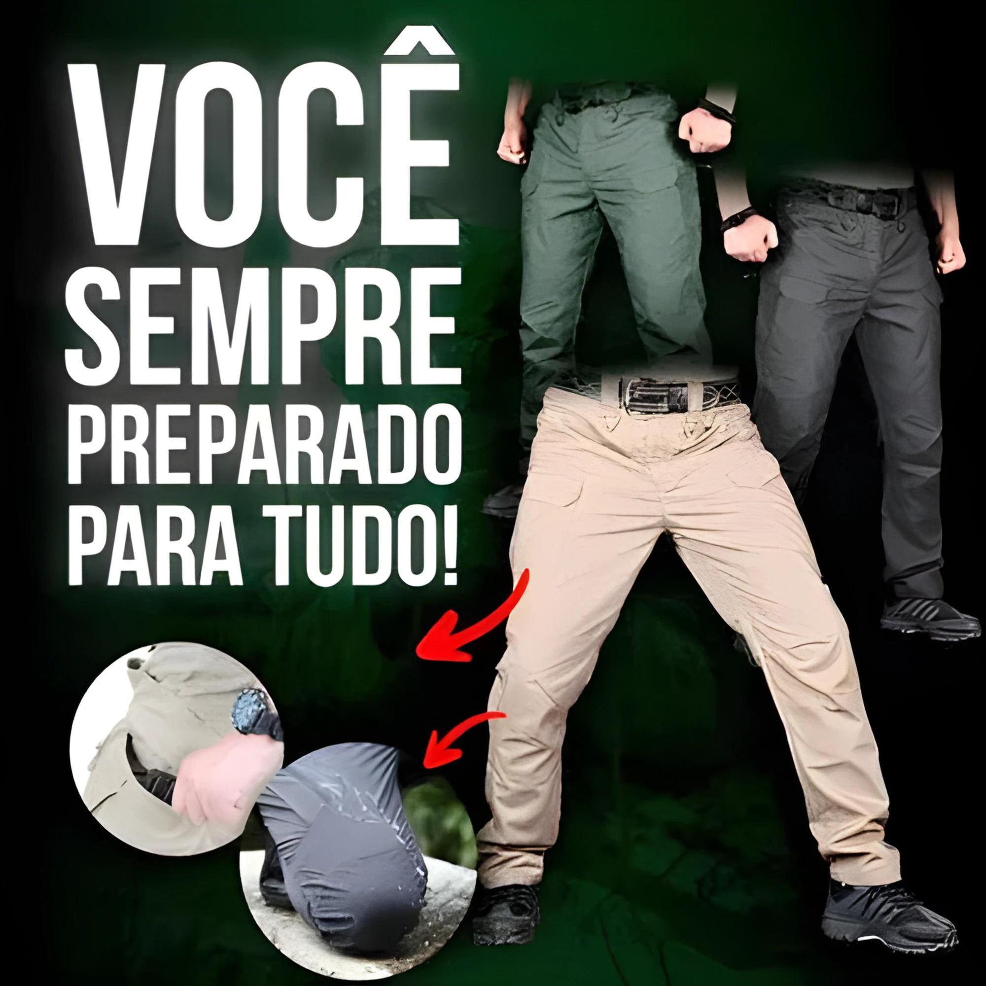 Calça Tática Militar Resistente e Impermeável + Cinto de Brinde