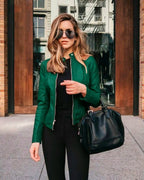 Jaqueta de Couro Feminina - Moda Inverno